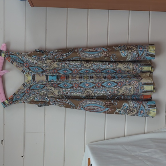 Silk dress, empire waist, size 8 - Picture 2 of 4